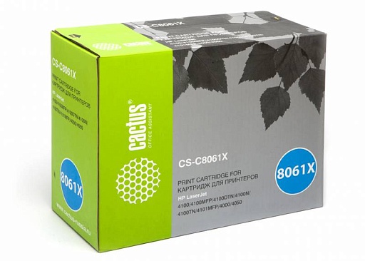 лазерный Cactus C8061X черный (10000стр.) для HP LaserJet 4100/4000/4050