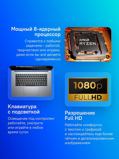 Lenovo IdeaPad Slim 3 16IAH8 Core i5 12450H 16Gb SSD1Tb Intel UHD Graphics 16" IPS WUXGA (1920x1200) без ОС grey WiFi BT Cam