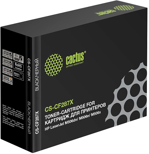 лазерный Cactus 287X черный (18000стр.) для HP LJ M506dn/ M506n/ M506x