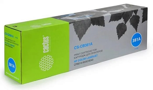 Картридж лазерный Cactus CS-CB381AR CB381A голубой (21000стр.) для HP CLJ CM6030/CM6040/CP6015