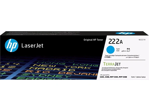 HP 222A голубой (1200 стр.) для HP LJ Pro 3203dw/3303fdn/3303sdw