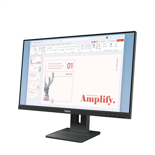 Монитор Lenovo ThinkVision E24-40 23.8" 16:9 FHD (1920x1080) IPS, 100Hz, 250N, 1xHDMI 1.4, 1xDP 1.2, 1xVGA, LTPS, 1Y (незначительное повреждение коробки)