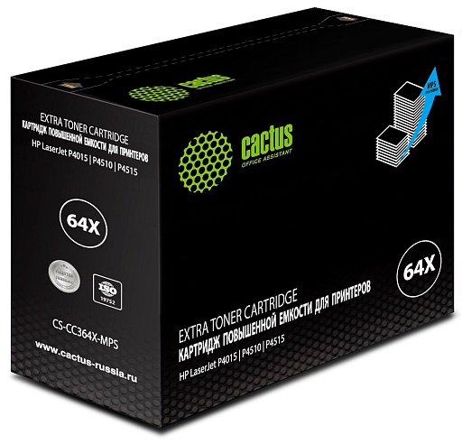 лазерный Cactus 364XX черный (30000стр.) для HP LJ P4015/P4510/P4515