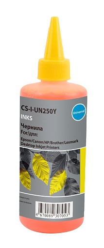 чернила Cactus Un250Y желтый (250мл) для Epson/Canon/HP/Brother Ecotank