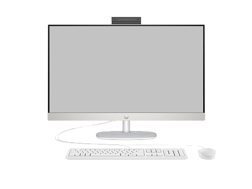 Моноблок HP 27-cr0156nh NT 27" FHD(19201080) Core i7-1355U, 8GB DDR4 3200 (1x8GB), SSD 512Gb, Internal graphics, no DVD,ENG kbd&mouse wired, 5MP Webcam, White, DOS, 1Y Wty