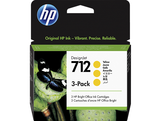 HP 712 Yellow 29 ml 3-Pack