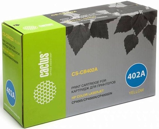 лазерный Cactus 402A желтый (7500стр.) для HP CLJ CP4005/CP4005DN/CP4005N