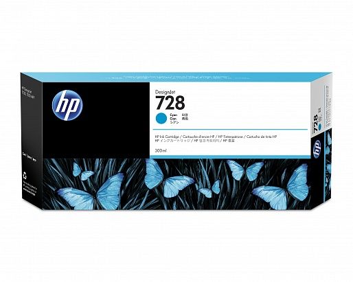 HP 728 cyan 300 ml (F9K17A)