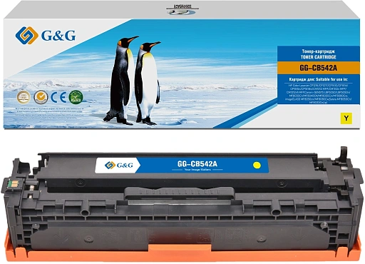 лазерный G&G 542A желтый (1400стр.) для HP CLJ CP1215/CP1217/CP1510/CP1514/CP1515n/CP1518ni/CM1312 MFP/CM1312n MFP/CM1312nfi MFP