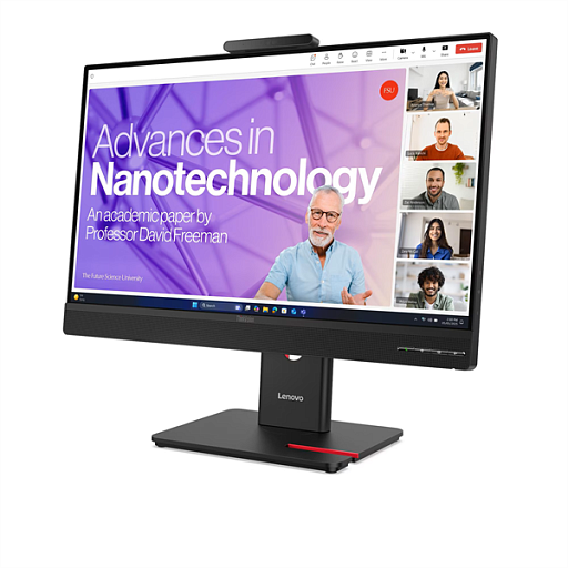 Монитор Lenovo ThinkVision T24-4v 23.8" 16:9 FHD (1920x1080) IPS, 120Hz, 250N, 1xHDMI 1.4, 1xDP 1.2, 1xVGA, 1xUSB-B (USB 5Gbps), 3xUSB-A (USB 5Gbps), 1xUSB-C (USB 5Gbps), Integrated webcam (5MP, IR+RGB), 1Y