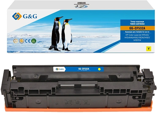 лазерный G&G 532A желтый (900стр.) для HP CLJ M154A/M154NW M180/180N/M181/M181FW лазерный G&G 532A желтый (900стр.) для HP CLJ M154A/M154NW M180/180N/M181/M181FW