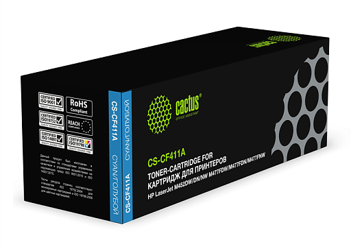 лазерный Cactus 411A голубой (2300стр.) для HP LJ M452DW/DN/NW/M477FDW/M477FDN/M477FNW