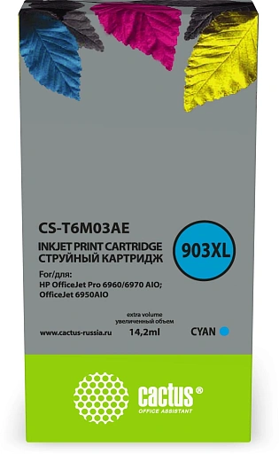 струйный Cactus №903XL голубой (14.2 мл) для HP OJP 6950/6960/6970