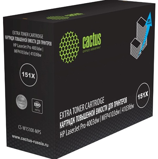 Картридж лазерный Cactus CS-W1510X-MPS 151X черный (18000стр.) для HP LJ Pro 4003dw/MFP4103dw/4103fdw с чипом