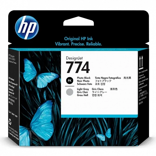 HP 774 Matte Black/Cyan (P2W01A)