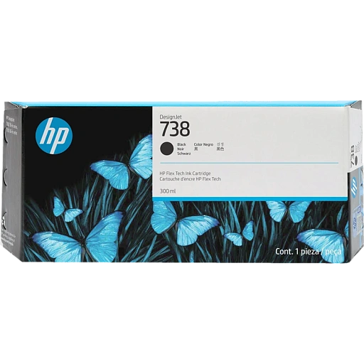 HP 738 300-ml Black DesignJet Ink Cartridge