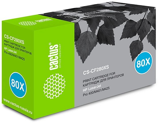 лазерный Cactus 280X черный (6900стр.) для HP LJ Pro 400/M401/M425