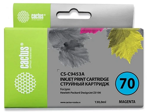 струйный Cactus CS-C9453A №70 пурпурный (130мл) для HP DJ Z3100