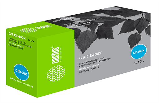 лазерный Cactus 400X черный (11000стр.) для HP CLJ M551