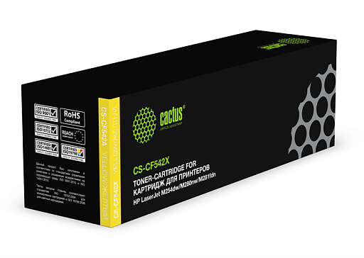 лазерный Cactus 542X желтый (2500стр.) для HP LJ M254dw/M280nw/M281fdn