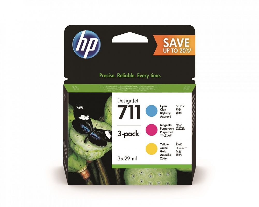 HP 711 Cyan/Magenta/Yellow (P2V32A) HP 711 Cyan/Magenta/Yellow (P2V32A)