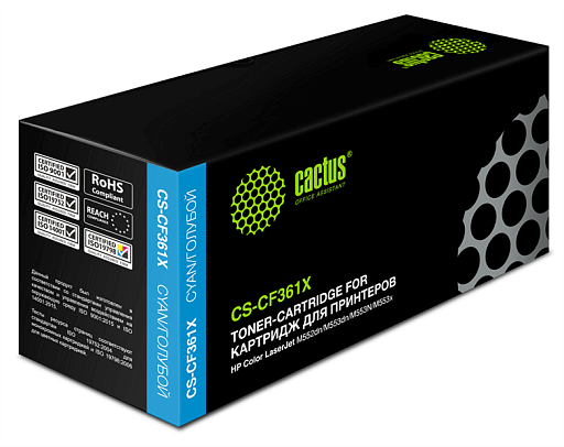 лазерный Cactus 361X голубой (9500стр.) для HP CLJ M552dn/M553dn