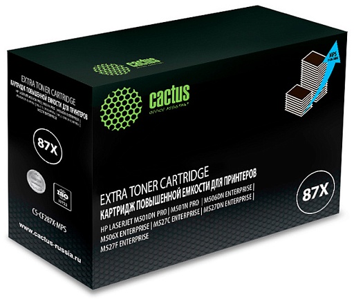 лазерный Cactus 287XX черный (24000стр.) для HP LJ M506dn/M506n/M506x