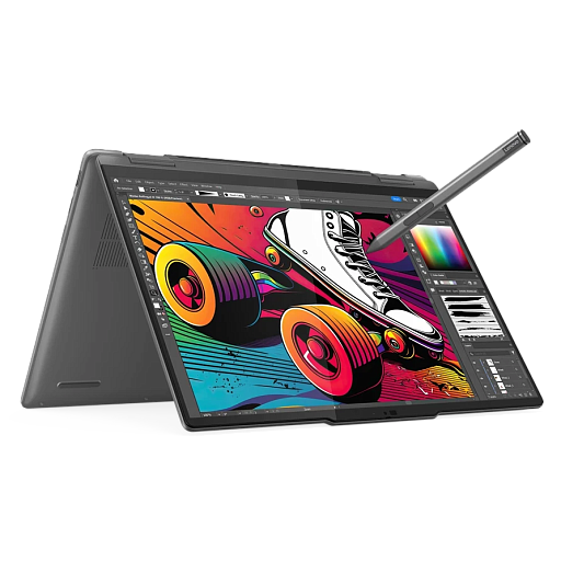 Lenovo Yoga 7 2-in-1 14IML9 14"(1920x1200 OLED)/Touch/Intel Core Ultra 5 125H(1.2Ghz)/16384Mb/512SSDGb/noDVD/Int:Intel Arc graphics/Cam/BT/WiFi/71WHr/war 1y/1.49kg/storm grey/Win11Home + 65W, Pen, RU kbd