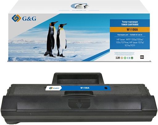 лазерный G&G черный (1000стр.) для HP Laser 107a/107r/107w/135a MFP/135r MFP/135w MFP/137fnw MFP