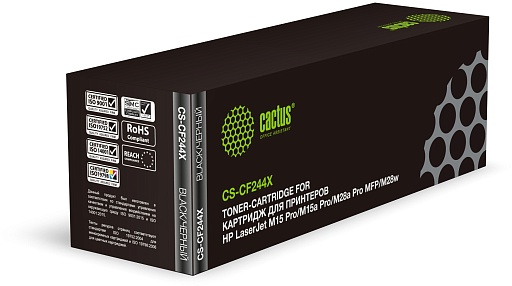 лазерный Cactus 244X черный (2000стр.) для HP LJ M15 Pro/M15a Pro/M28a Pro MFP/M28w Pro MFP