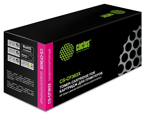 лазерный Cactus CF363X пурпурный (9500стр.) для HP CLJ M552dn/M553dn