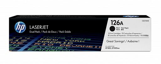 HP 2-pack 126A black (CE310AD)