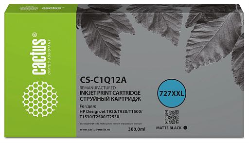 струйный Cactus 727 черный (300мл) для HP Designjet T920/T930/T1500/T1530