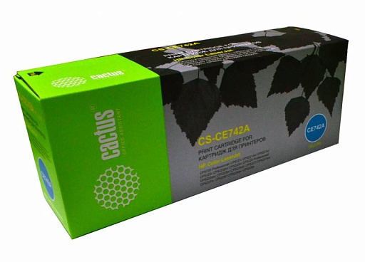 лазерный Cactus 742A желтый (7300стр.) для HP CLJ CP5220/CP5221/CP5223/CP5225/CP5227/CP5229