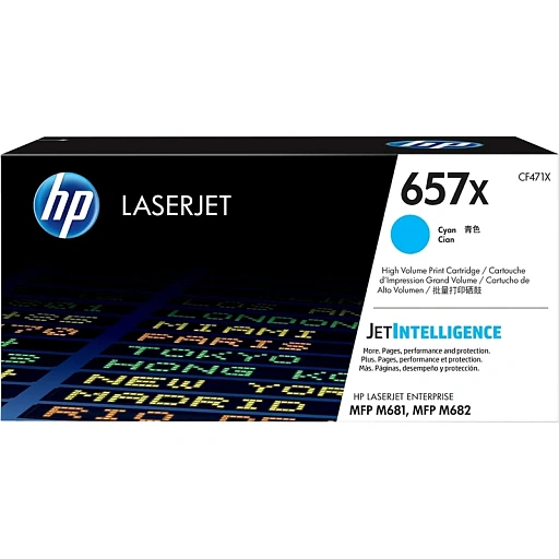 HP 657X High Yield Cyan Original LaserJet Toner Cartridge