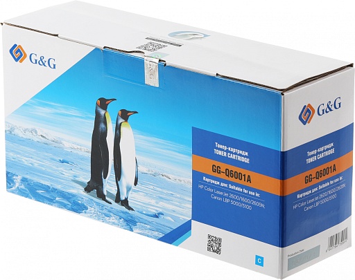 лазерный G&G Q6001A голубой (2000стр.) для HP CLJ 1600/2600/2605N, LBP 5000/5100 Canon
