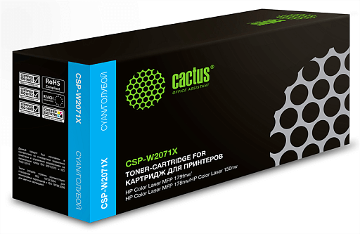 лазерный Cactus 117X голубой (1300стр.) для HP Color Laser 150a/150nw/178nw MFP/179fnw MFP