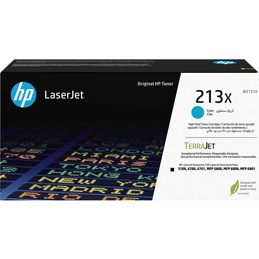 HP 213X Cyan High Yield Original LaserJet Toner Cartridge