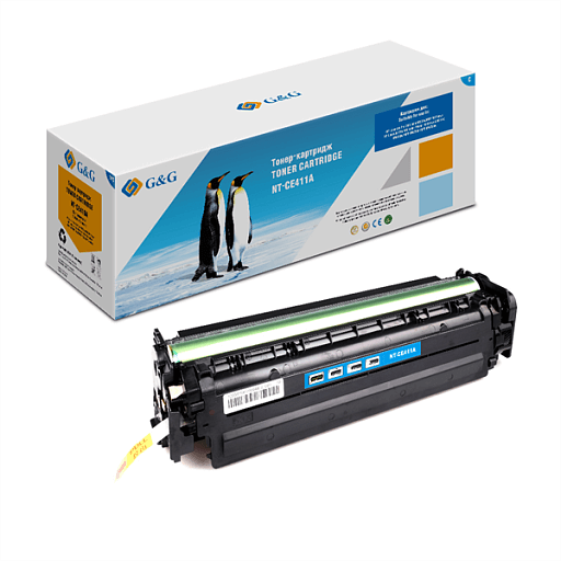 лазерный G&G GG-CE411A голубой (2600стр.) для HP LJ Pro 300 color M351a/MFP M375nw;Pro 400 color Printer M451nw/MFP M475d/