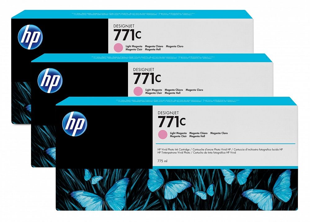 HP 3-pack 771C light magenta (B6Y35A) HP 3-pack 771C light magenta (B6Y35A)