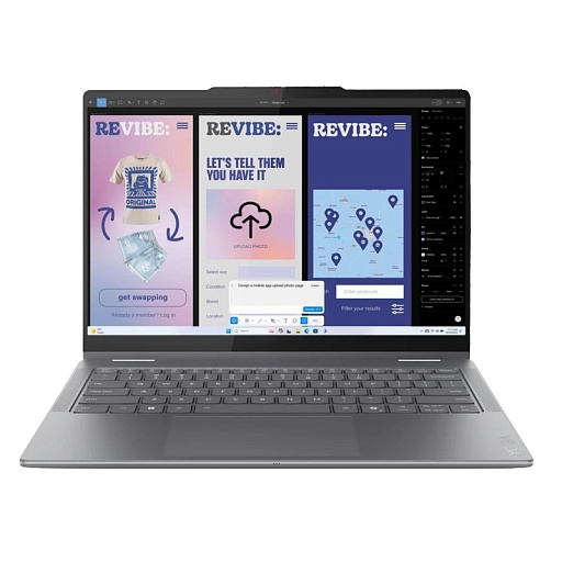 Lenovo Yoga 7 2-in-1 14ILL10 14"(1920x1200 OLED)/Touch/Intel Core Ultra 7 256V(2.2Ghz)/16384Mb/1024PCISSDGb/noDVD/Int:Intel Arc graphics/Cam/BT/WiFi/70WHr/war 1y/1.38kg/luna grey/noOS + 65W, Pen, RU kbd