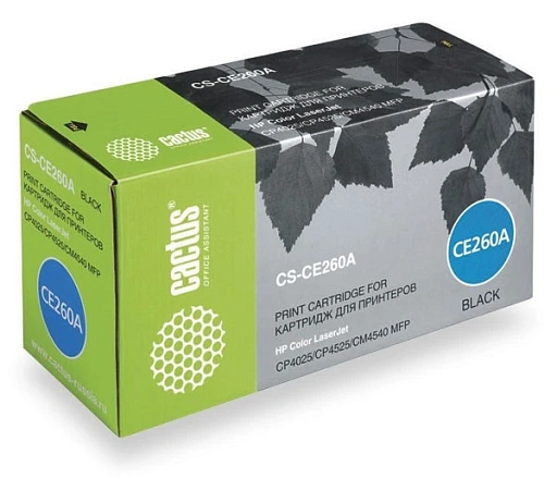 лазерный Cactus CS-CE260A черный (8500стр.) для HP LJ CP4025/CP4525/CM4540