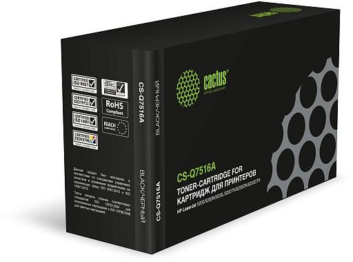 лазерный Cactus Q7516A черный (12000стр.) для HP LJ 5200/5200N/5200L/5200TN/5200DTN