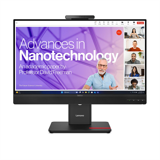 Монитор Lenovo ThinkVision T24-4v 23.8" 16:9 FHD (1920x1080) IPS, 120Hz, 250N, 1xHDMI 1.4, 1xDP 1.2, 1xVGA, 1xUSB-B (USB 5Gbps), 3xUSB-A (USB 5Gbps), 1xUSB-C (USB 5Gbps), Integrated webcam (5MP, IR+RGB), 1Y