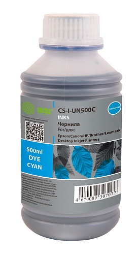 чернила Cactus Un500C голубой (500мл) для Epson/Canon/HP/Brother Ecotank