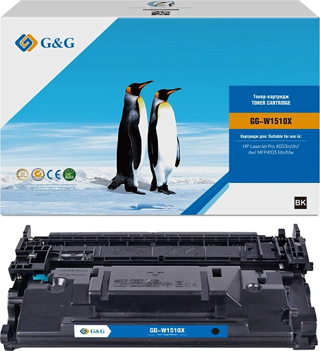 лазерный G&G W1510X черный (9500стр.) для HP LJ Pro 4003n/dn/dw/MFP4103 fdn/fdw