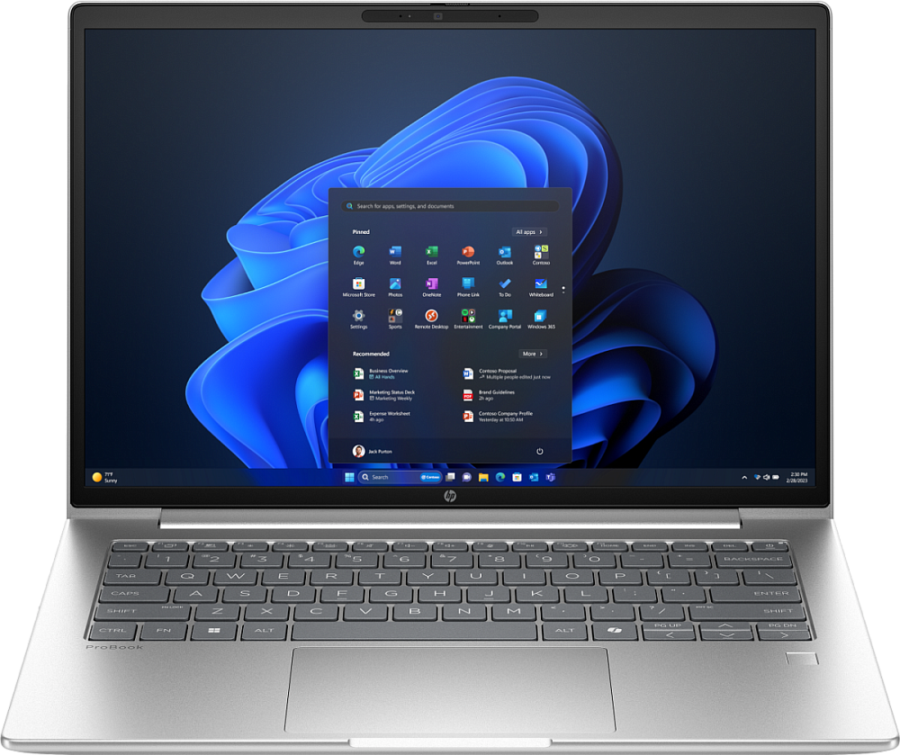 Ноутбук HP ProBook 4 G1a Wolf Pro Ryzen 7 250 16Gb SSD512Gb AMD Radeon Graphics 780M 14" WUXGA (1920x1200) Windows 11 Pro silver WiFi BT Cam (BM2B2UT)