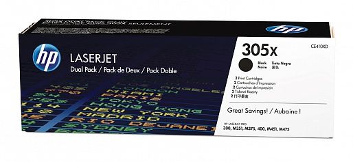 HP 305X Black 2-pack (CE410XD)