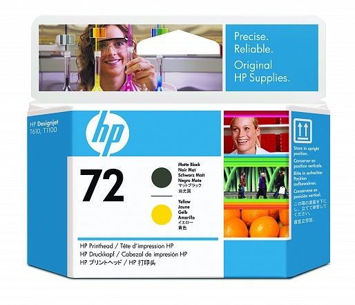 HP 72 Matt Black and Yellow (C9384A)