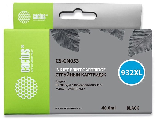 струйный Cactus 932XL черный (40мл) для HP DJ 6600